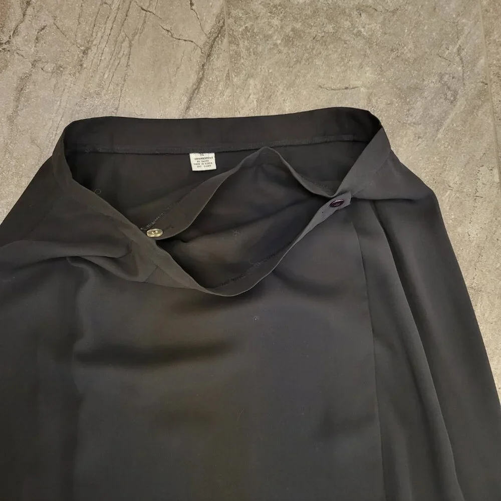 CHRISTIAN DIOR Vintage Womens 1980s The Suit 2pc Black Wool Suit skirt Sz 14